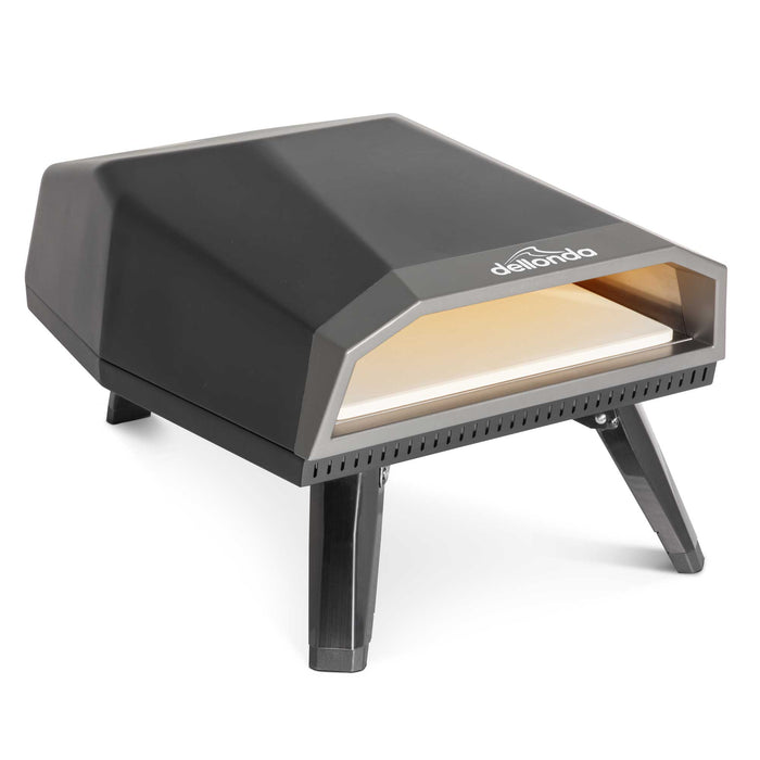 Gas Pizza Oven With Water Resistant Cover/Carry Bag & 12" Pizza Peel & Plancha/BBQ Trolley - DG262