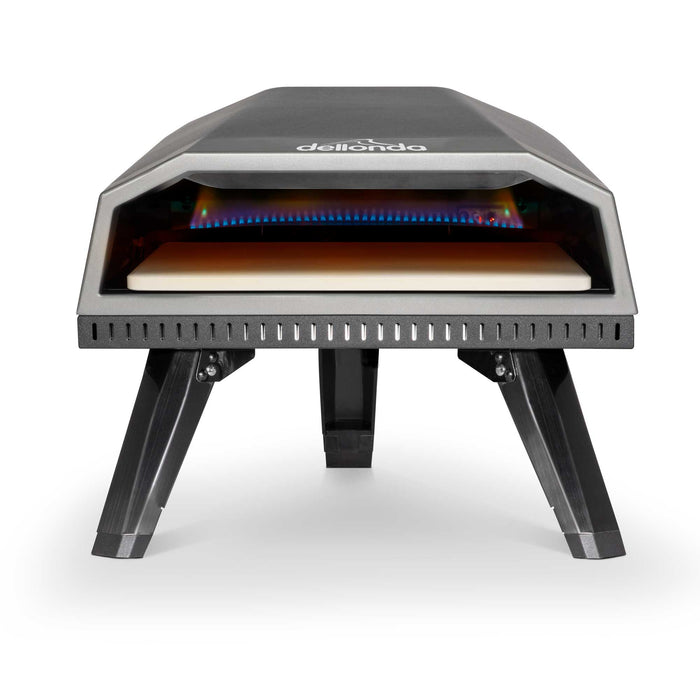 Gas Pizza Oven With Water Resistant Cover/Carry Bag & 12" Pizza Peel & Plancha/BBQ Trolley - DG262