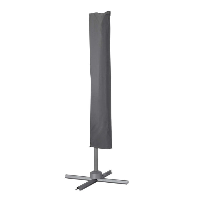 Dellonda Ø3m Cantilever Parasol/Umbrella, Cover And Base Bundle, Grey Canopy - DG272