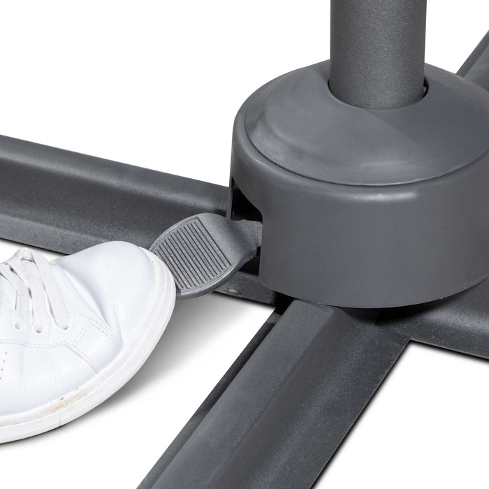 Ø3m Garden Cantilever Parasol With Crank Handle, 360° Rotation, Tilt And Cover, Cream - DG268