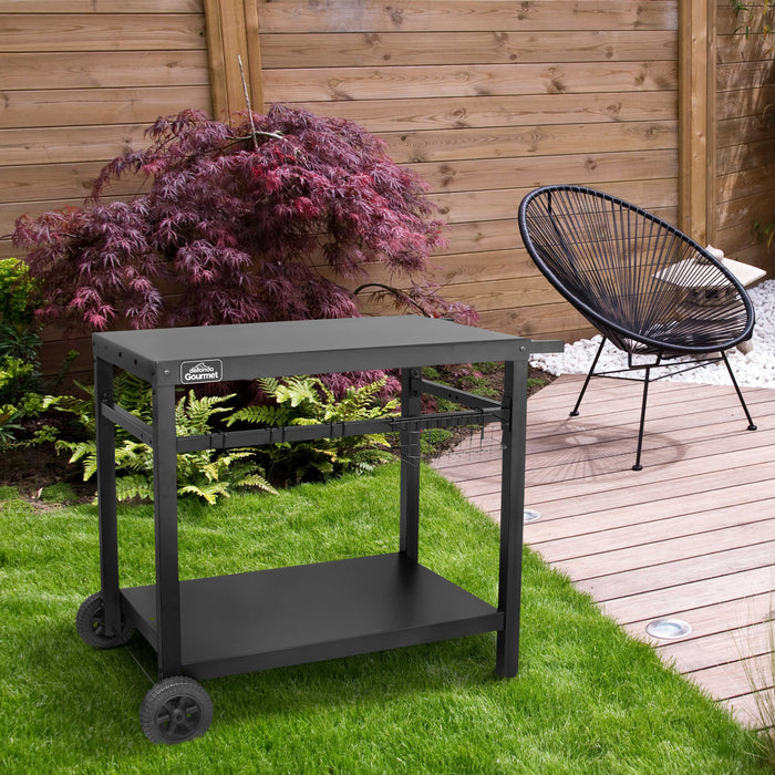 Portable Wood-Fired Pizza Oven With Cover/Carry Bag And Trolley - DG258