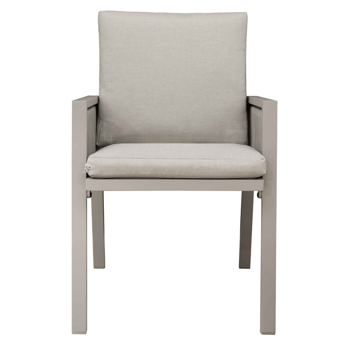 Fusion Garden/Patio Dining Chair With Armrests, Set Of 6, Light Grey - DG49