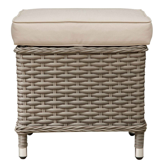 Chester Outdoor Rattan Wicker Corner Sofa & Adjustable Table Set, Brown - DG89