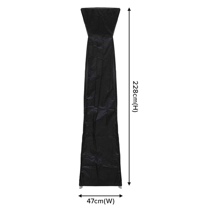 Pyramid Gas Tower Patio Heater Waterproof Cover 2280 X 470mm, Black - DG7