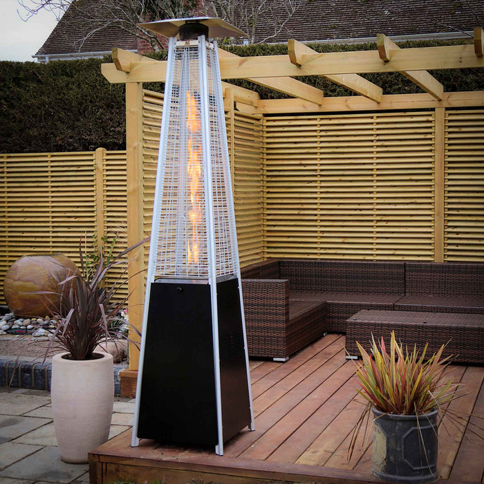 Pyramid Gas Patio Heater 13kW For Commercial & Domestic Use, Black - DG98