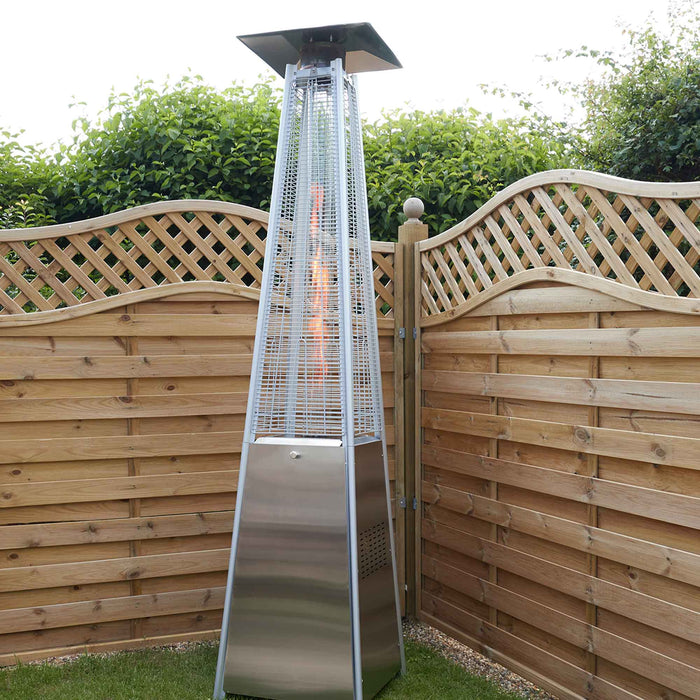 Pyramid Gas Patio Heater 13kW For Commercial & Domestic Use, Stainless Steel - DG99