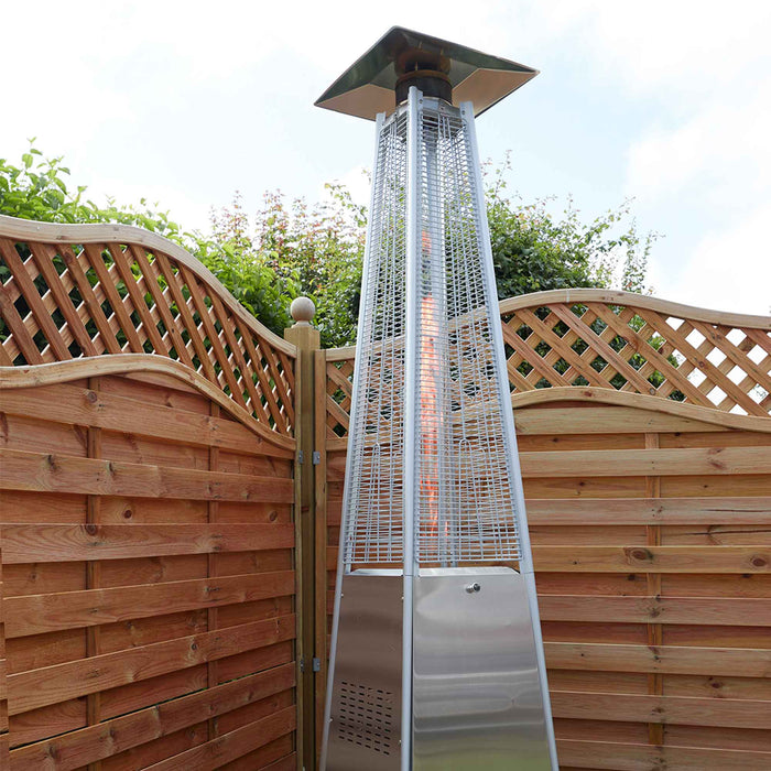 Pyramid Gas Patio Heater 13kW For Commercial & Domestic Use, Stainless Steel - DG99