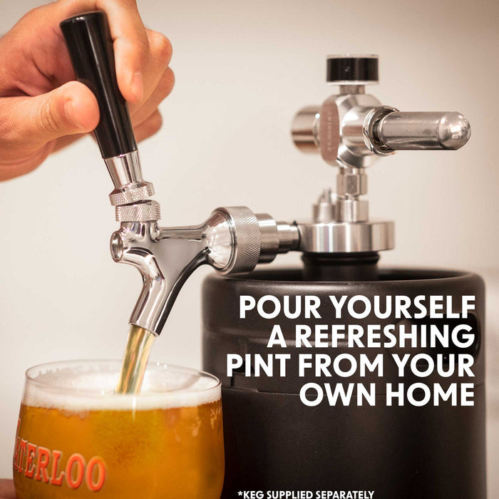 Baridi Beer Tap with CO2 Regulator for Baridi Stainless Steel Growler Kegs - DH102