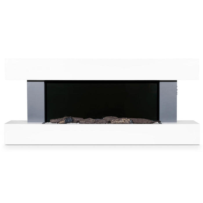 Baridi 52" Electric Fireplace, Wall Mounting with LED Flame Effects, Grey - DH112