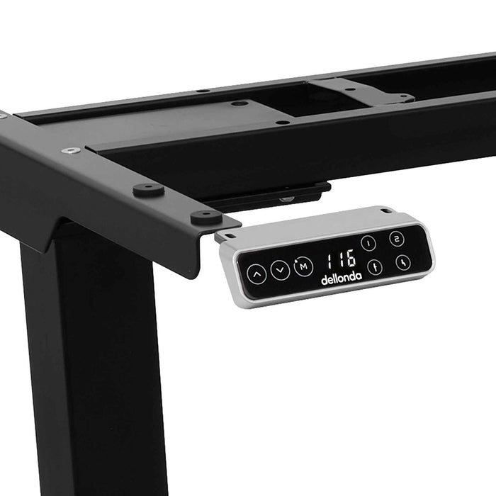 Dual Motor Adjustable Desk Frame with Digital Controls, 100kg Capacity, Black - DH16