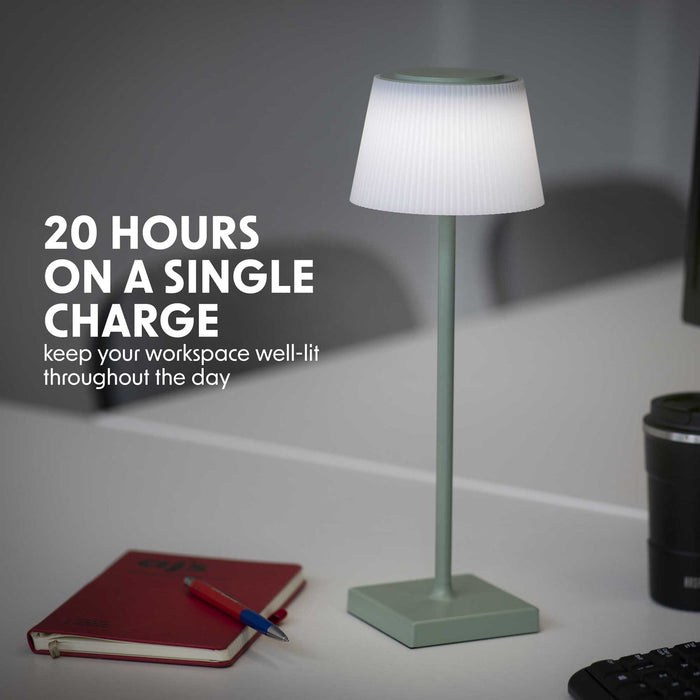 Rechargeable Table Lamp for Home, Office, Restaurants, RGB Colours - Green - DH214