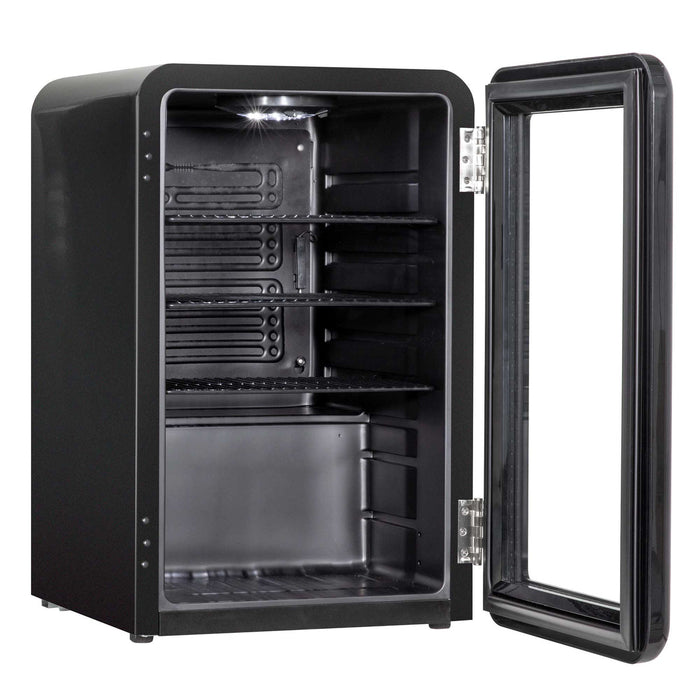 Baridi 70L Under Counter Drinks/Beer & Wine Cooler Fridge, Retro Style - Black - DH222