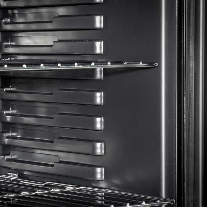 Baridi 85L Under Counter Drinks, Beer & Wine Cooler Fridge with Light, Stainless Steel - DH31