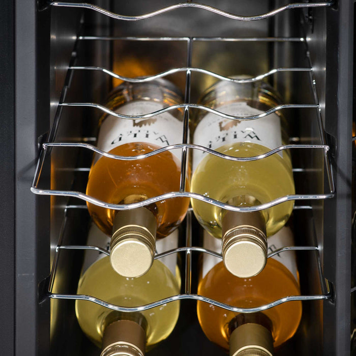 Baridi 12 Bottle Wine Fridge Cooler, Super Quiet 25dB, Touch Control, LED - Black - DH73