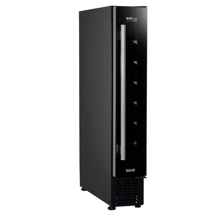 Baridi 7 Bottle 15cm Slim Wine Cooler with Digital Touch Screen Controls - Black - DH76