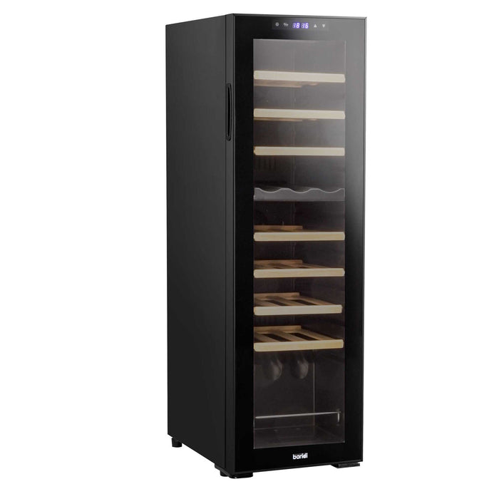 Baridi 27 Bottle Dual Zone Wine Cooler, Fridge, Touch Screen Controls, Wooden Shelves, LED - DH90