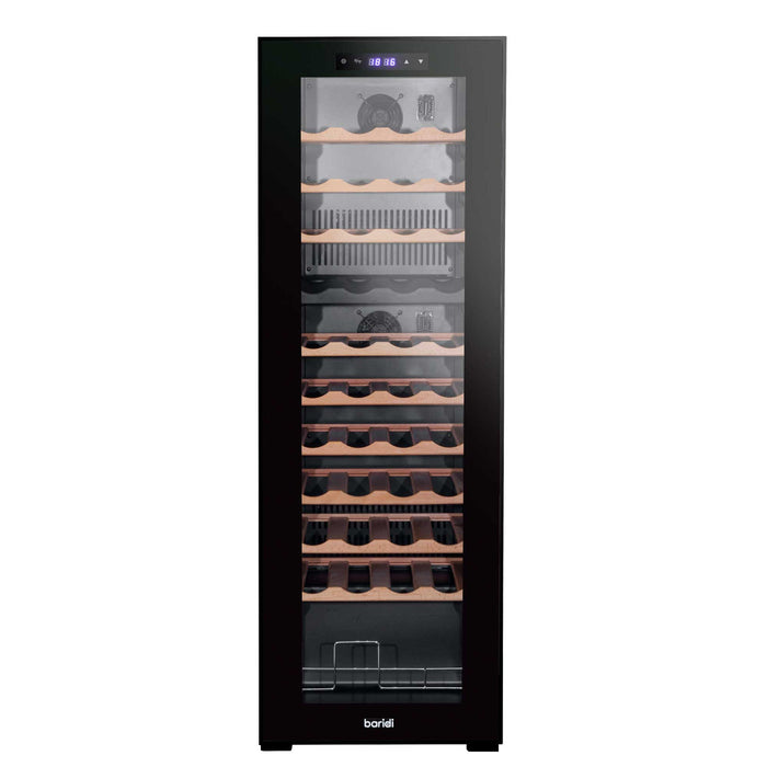 Baridi 44 Bottle Dual Zone Wine Cooler, Fridge, Touch Screen Controls, Wooden Shelves, LED - DH92