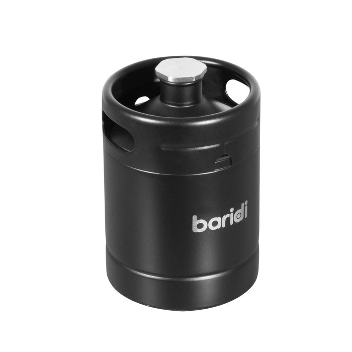 Baridi Stainless Steel Growler Keg 2L, Matte Black suitable for Soft Drinks and Beer- DH99
