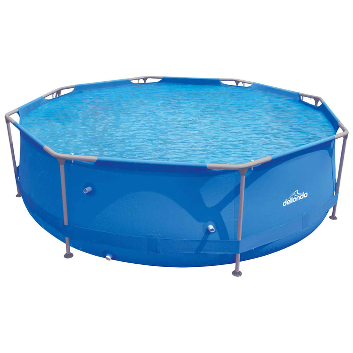 10ft Steel Frame Swimming Pool Round With Accessories, Blue - DL137