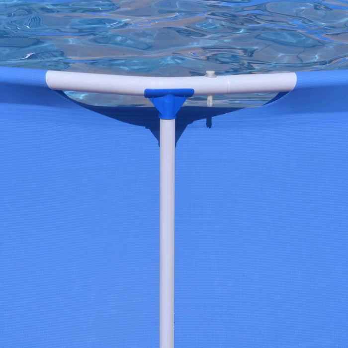 10ft Steel Frame Swimming Pool Round With Filter Pump, Blue - DL19
