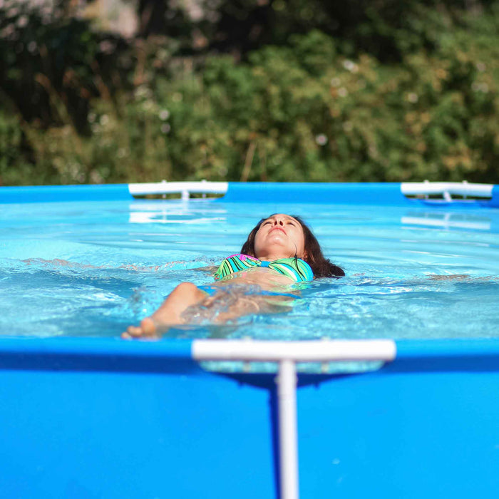 10ft Steel Frame Swimming Pool Round With Accessories, Blue - DL137