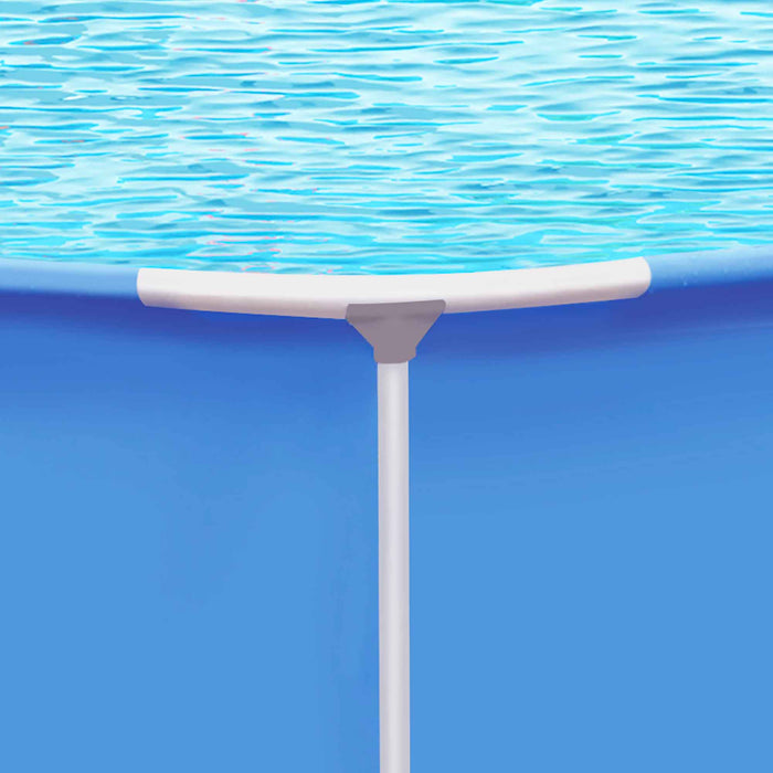 12ft Steel Frame Swimming Pool Round With Accessories, Blue - DL138