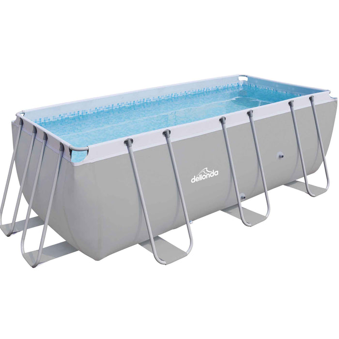 13ft Deluxe Steel Frame Swimming Pool Rectangular With Accessories - DL139