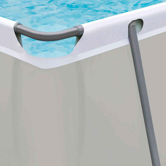 13ft Deluxe Steel Frame Swimming Pool Rectangular With Accessories - DL139