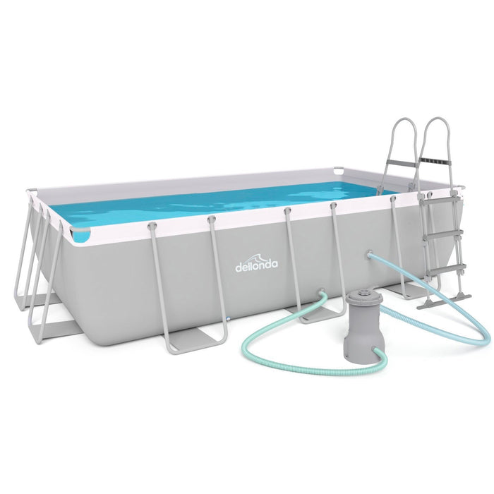 13ft Deluxe Steel Frame Swimming Pool Rectangular With Accessories - DL139