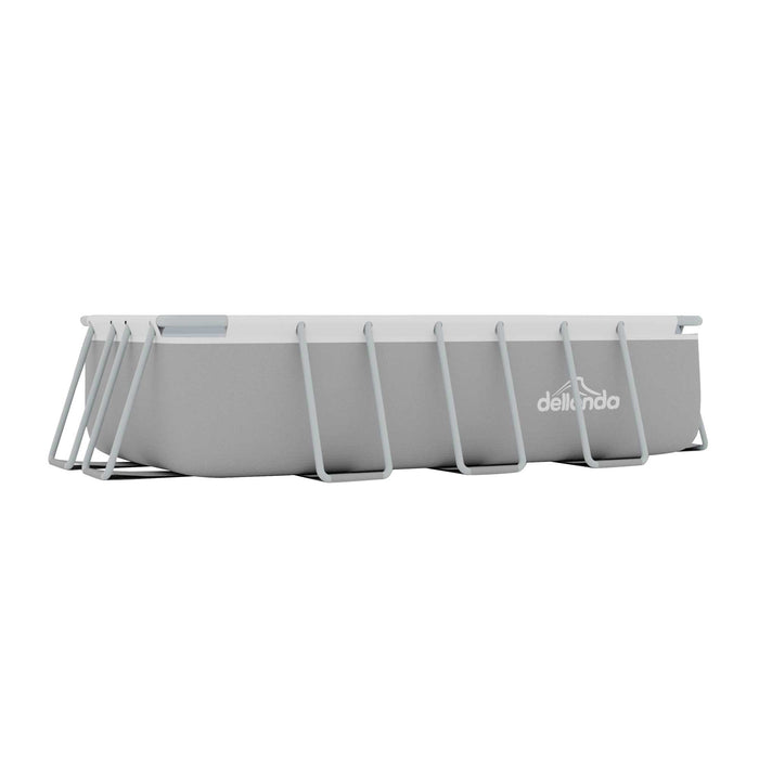 13ft Deluxe Steel Frame Swimming Pool Rectangular With Filter Pump - DL21
