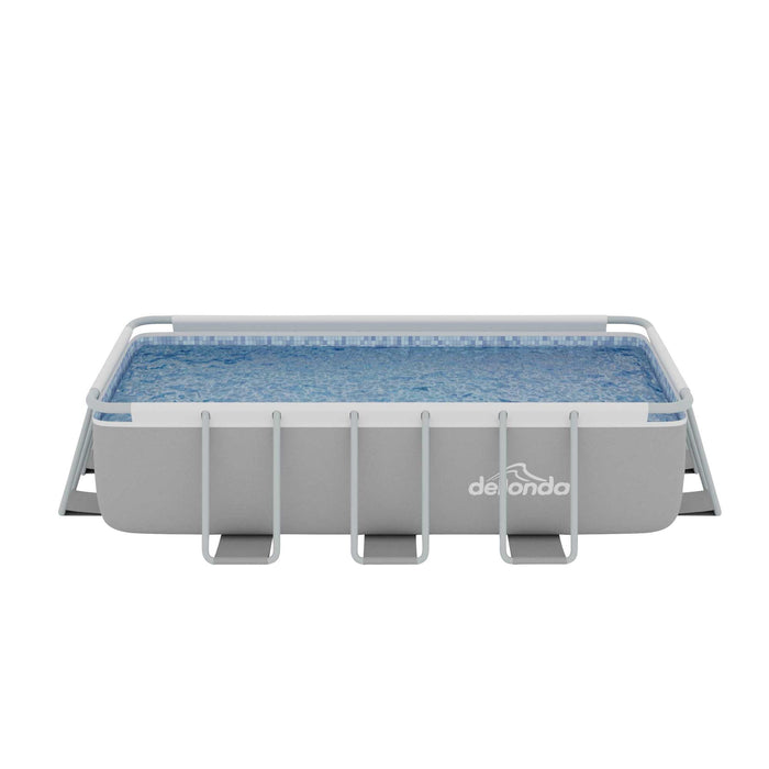 13ft Deluxe Steel Frame Swimming Pool Rectangular With Filter Pump - DL21
