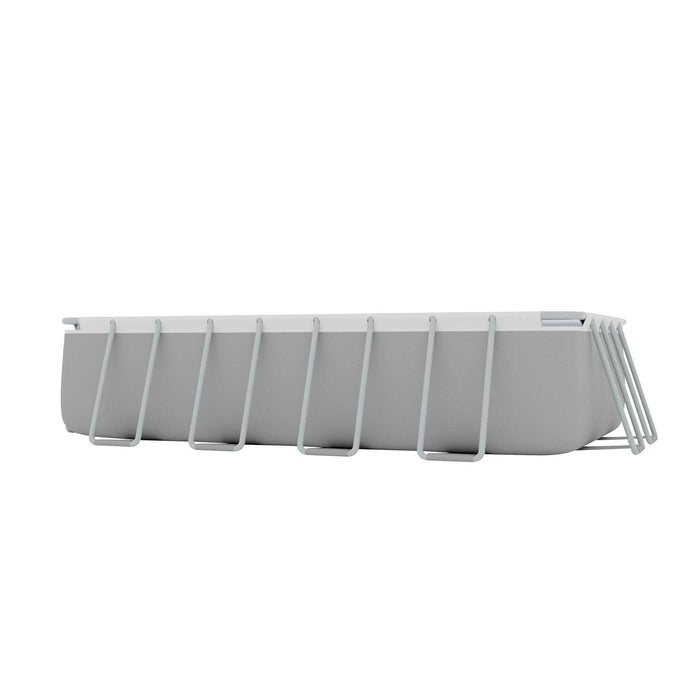 18ft Deluxe Steel Frame Swimming Pool, Rectangular With Filter Pump - DL22