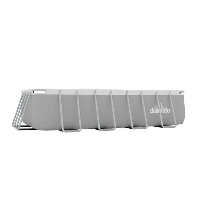 18ft Deluxe Steel Frame Swimming Pool, Rectangular With Filter Pump - DL22