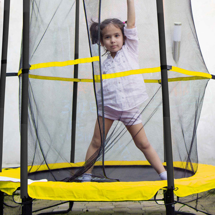 55" Mini Kids Trampoline With Safety Enclosure Net - DL65