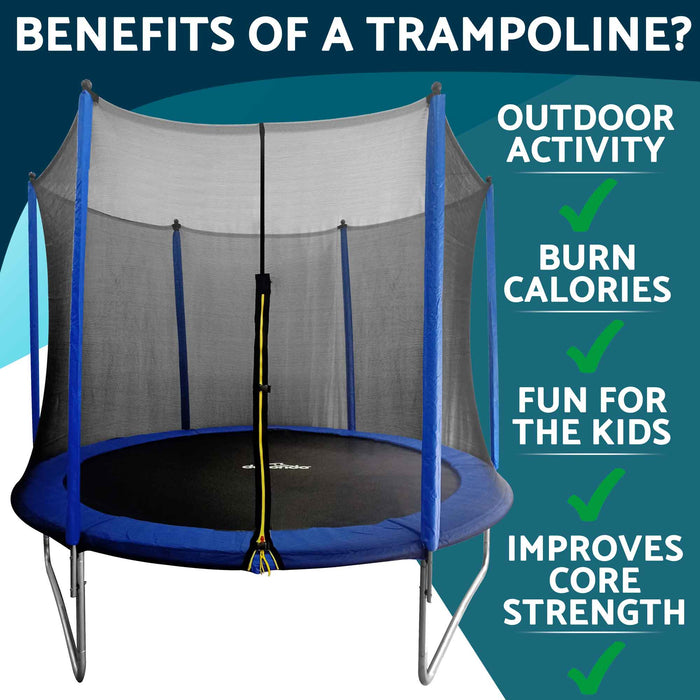 10ft Heavy-Duty Outdoor Trampoline For Kids With Safety Enclosure Net - DL68