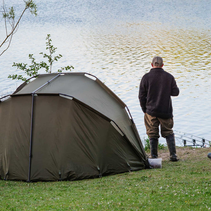 Fishing Bivvy Tent One-Person, UV Protection Quick Assembly Pre-Threaded Poles - DL75