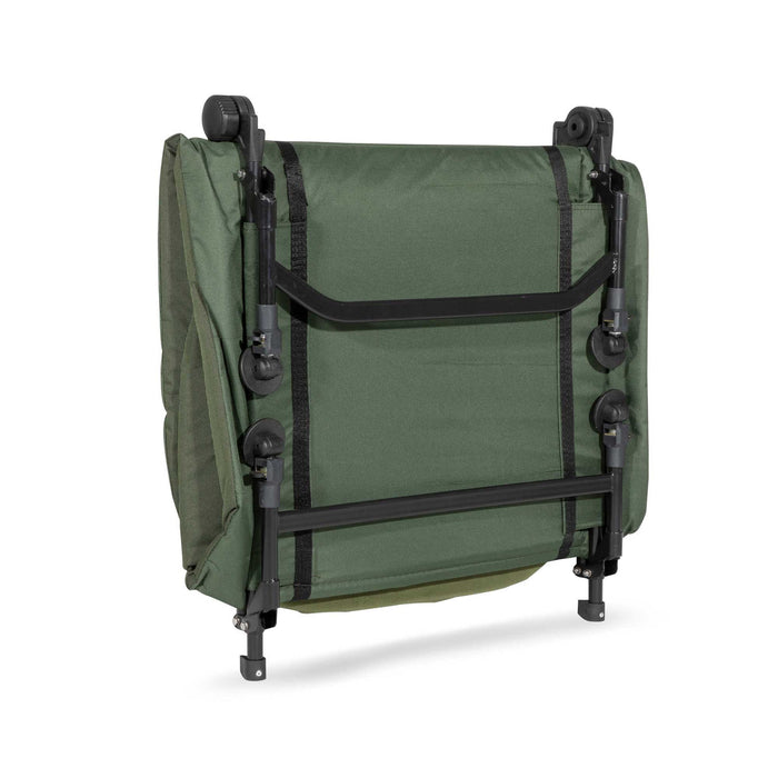 Adjustable Fishing Bedchair Fleece Mattress, Built-In Pillow, 6 Adjustable Feet - DL77
