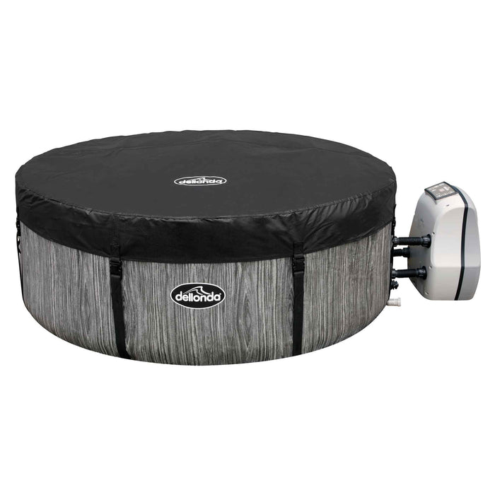 4-6 Person Inflatable Hot Tub Spa With Smart Pump - Wood Effect - DL89