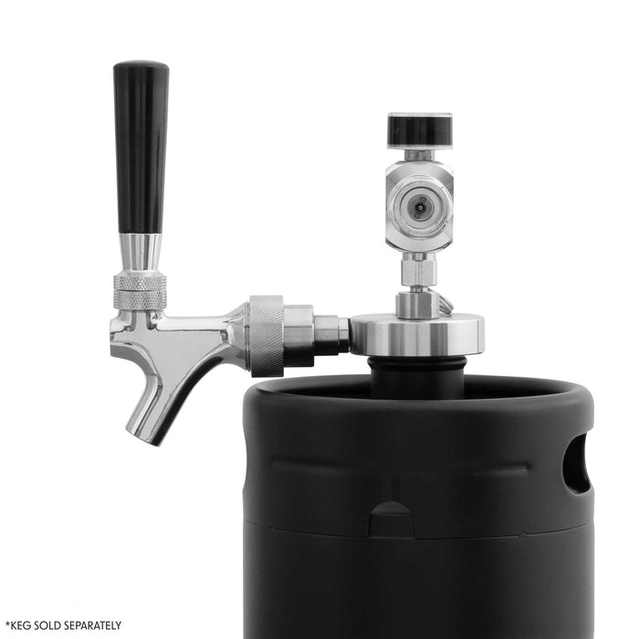Baridi Beer Tap with CO2 Regulator for Baridi Stainless Steel Growler Kegs - DH102